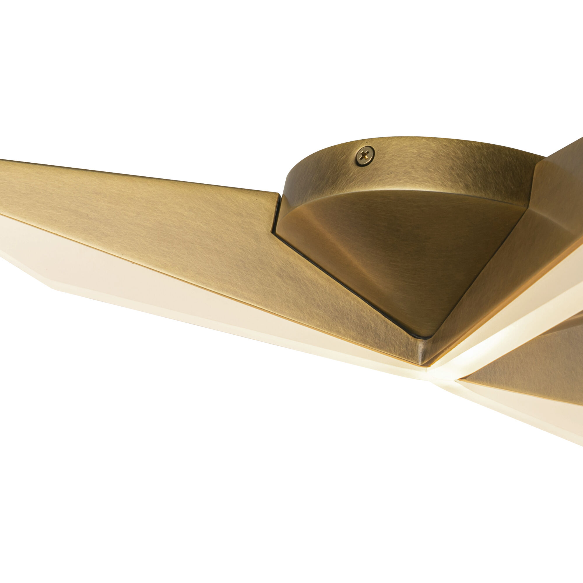 Tachi LED 18.13 inch Vintage Brass Flush Mount Ceiling Light