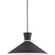 Vanderbilt 1 Light 16 inch Black With Gold Detail Pendant Ceiling Light