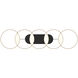Maestro LED 37.75 inch Black and Gold Linear Pendant Ceiling Light