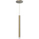 Elixir LED 1 inch Brushed Gold Pendant Ceiling Light