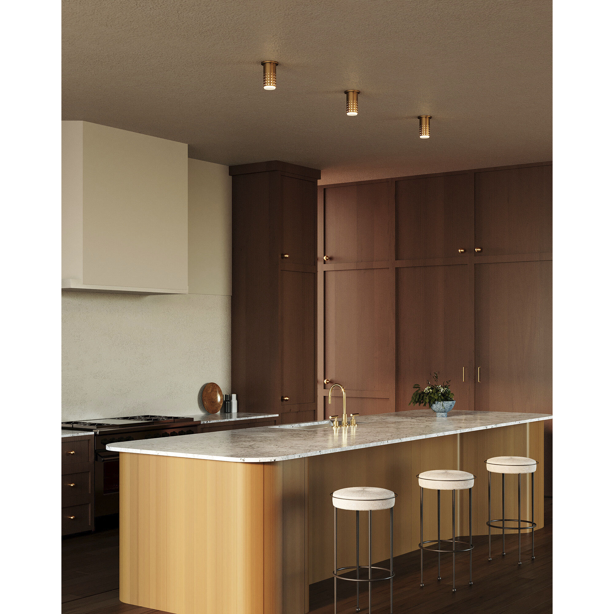 Astoria 1 Light 4.63 inch Vintage Brass Semi-Flush Mount Ceiling Light