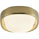 Pebble 8.25 inch Metallic Brass Flush Mount Ceiling Light