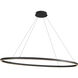 Ovale Linear Pendant Ceiling Light in Black