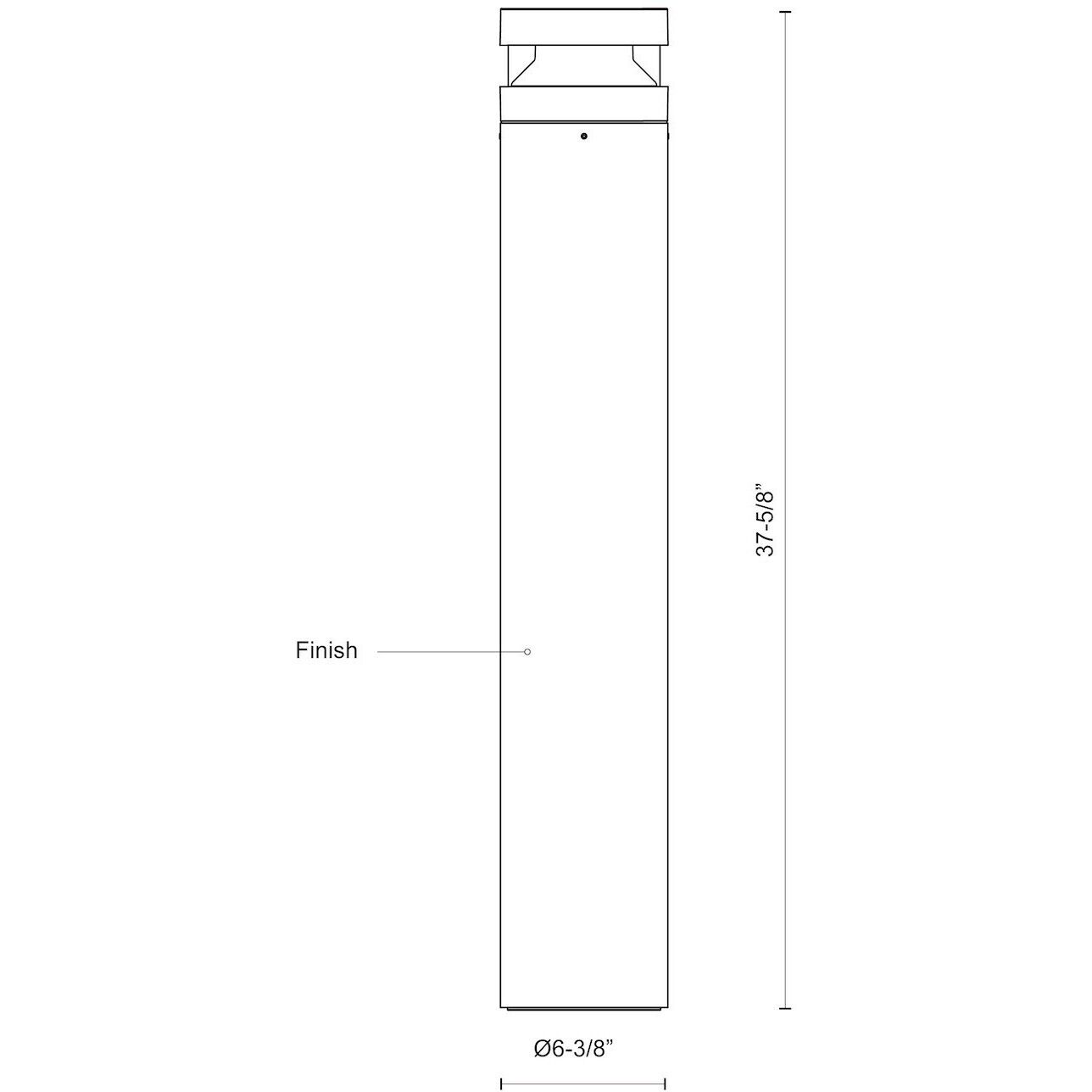 Windermere 120-277V 24.00 watt Black Exterior Bollard