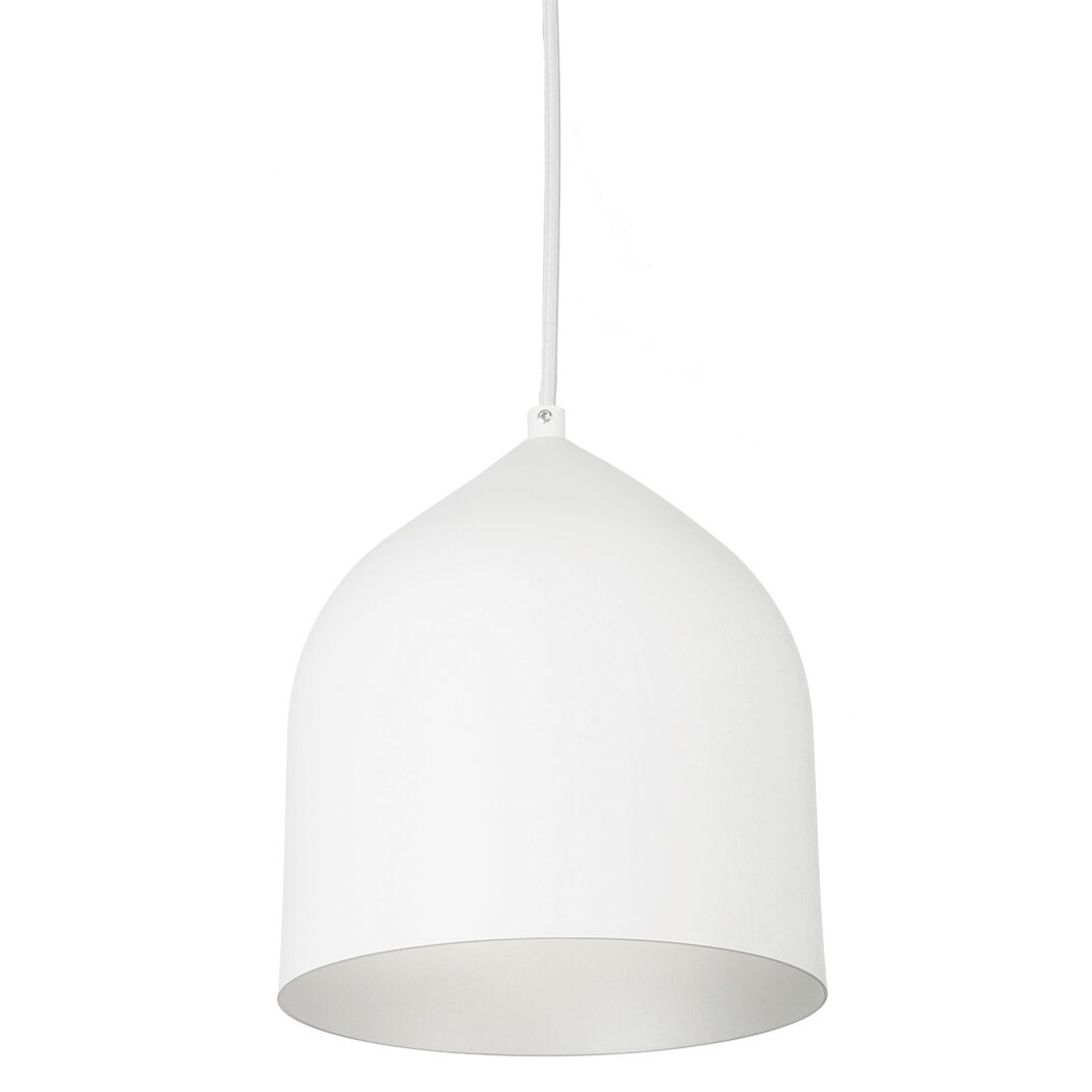 Helena Pendant Ceiling Light in White and Silver
