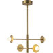 Elixir LED 22.13 inch Brushed Gold Chandelier Ceiling Light