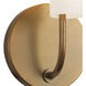 Wick 5.13 inch Vintage Brass Wall Sconce Wall Light