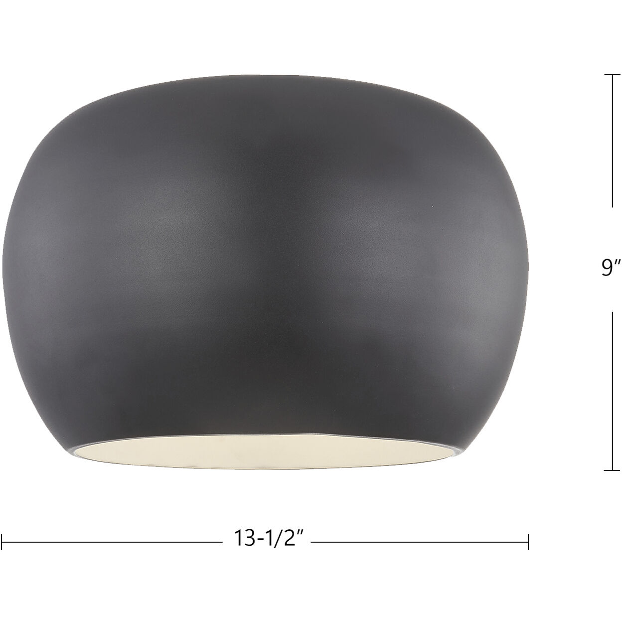 Croft LED 13.5 inch Black/White Flush Mount Ceiling Light