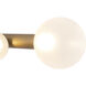 Reese 41 inch Vintage Brass Chandelier Ceiling Light in Opal Glass