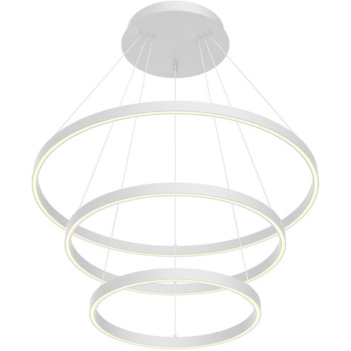 Cerchio LED 31.5 inch White Chandelier Ceiling Light