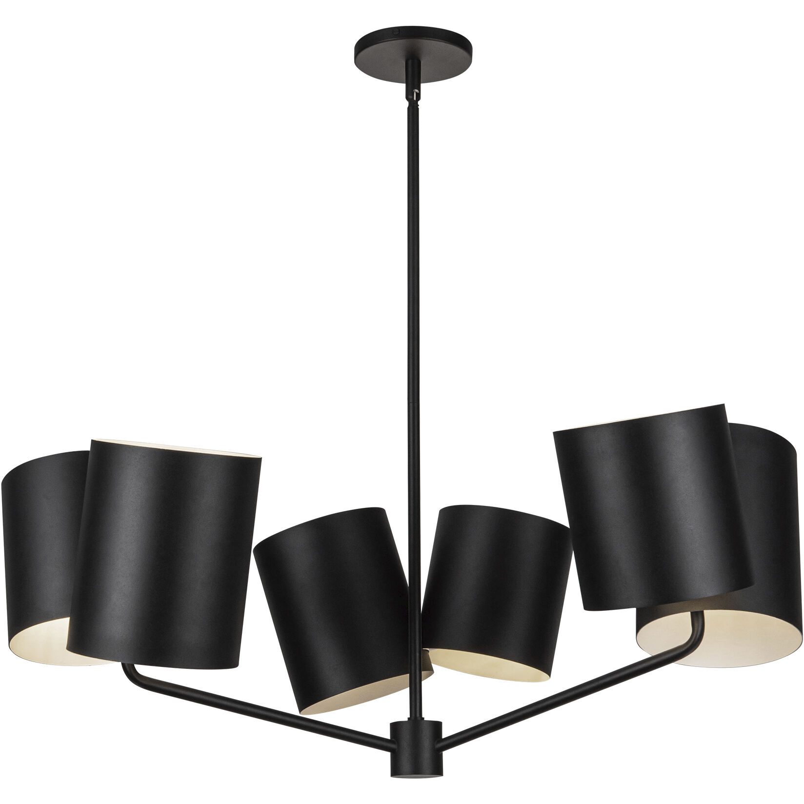 Keiko 6 Light 30.5 inch Black Chandelier Ceiling Light