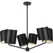 Keiko 6 Light 30.5 inch Black Chandelier Ceiling Light