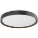 Essex LED 19.75 inch Black and Walnut Flush Mount Ceiling Light