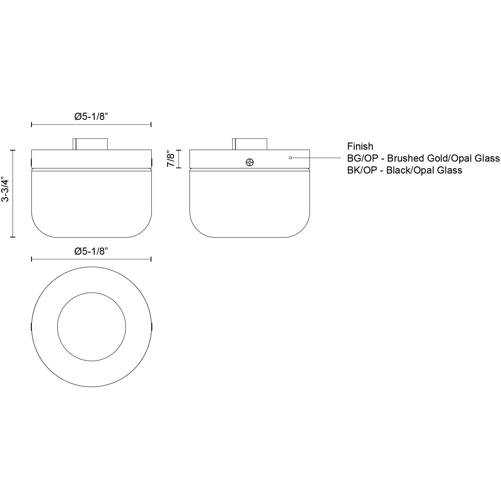 Mel LED 5.13 inch Black/Opal Glass Flush Mount Ceiling Light