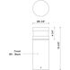 Windermere 120 24 watt Black Exterior Bollard
