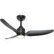 Hugo 42.38 inch Matte Black Ceiling Fan