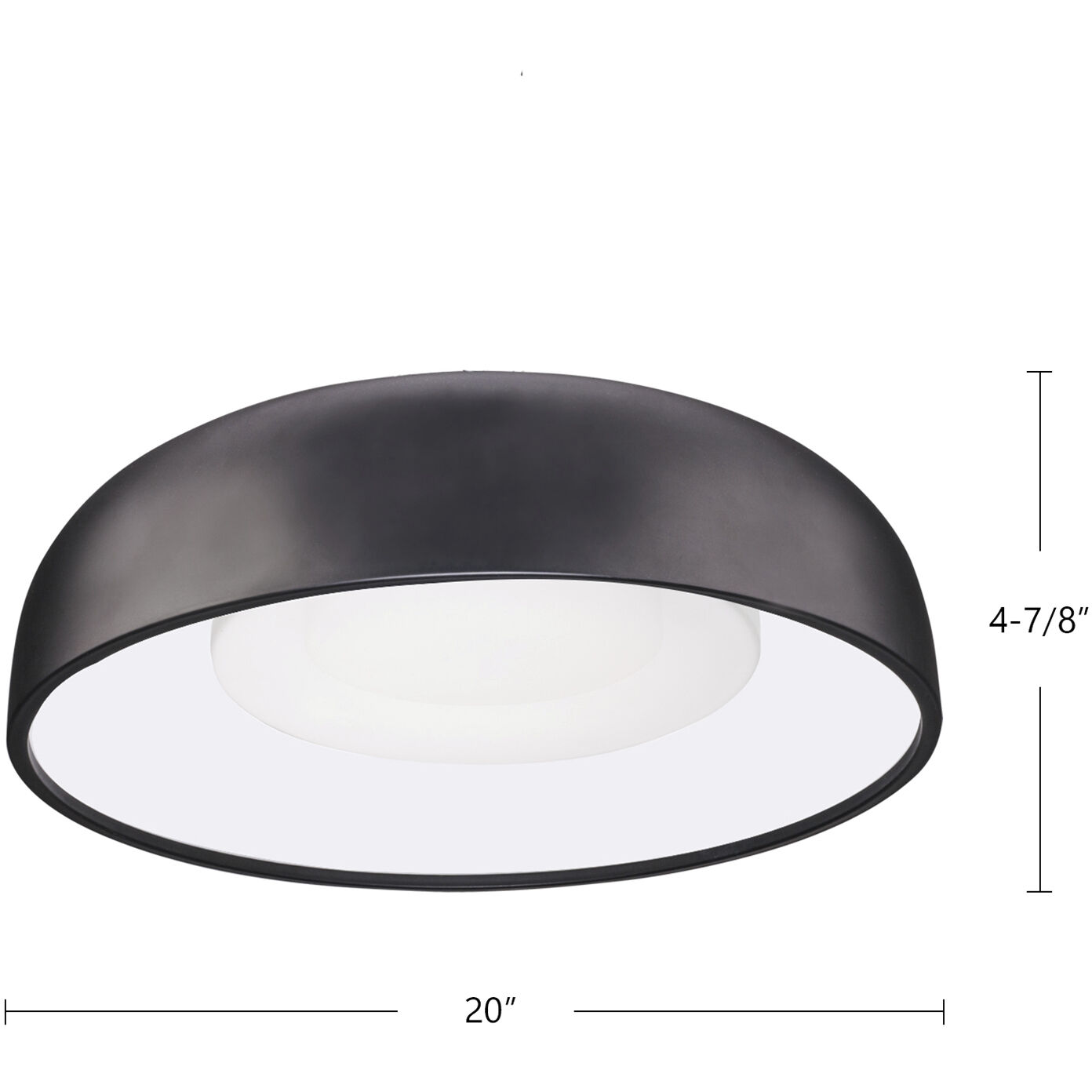 Beacon LED 20 inch Black Flush Mount Ceiling Light