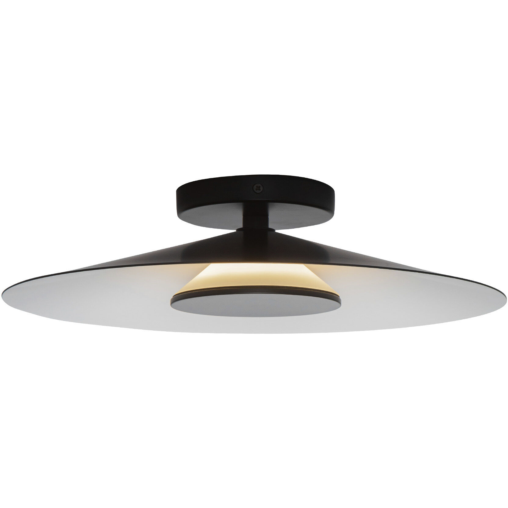 Cruz Wall Sconce Wall Light in Metal - Black and White, Spun Aluminum Shade