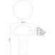 Setas 10.13 inch 3 watt Black Table Lamp Portable Light