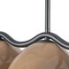 Atlas Linear Pendant Ceiling Light in Black and Peach