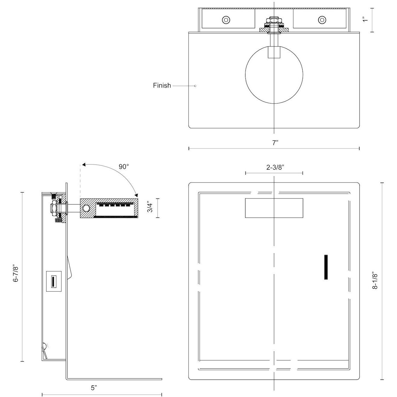 Dresden Wall Sconce Wall Light in White