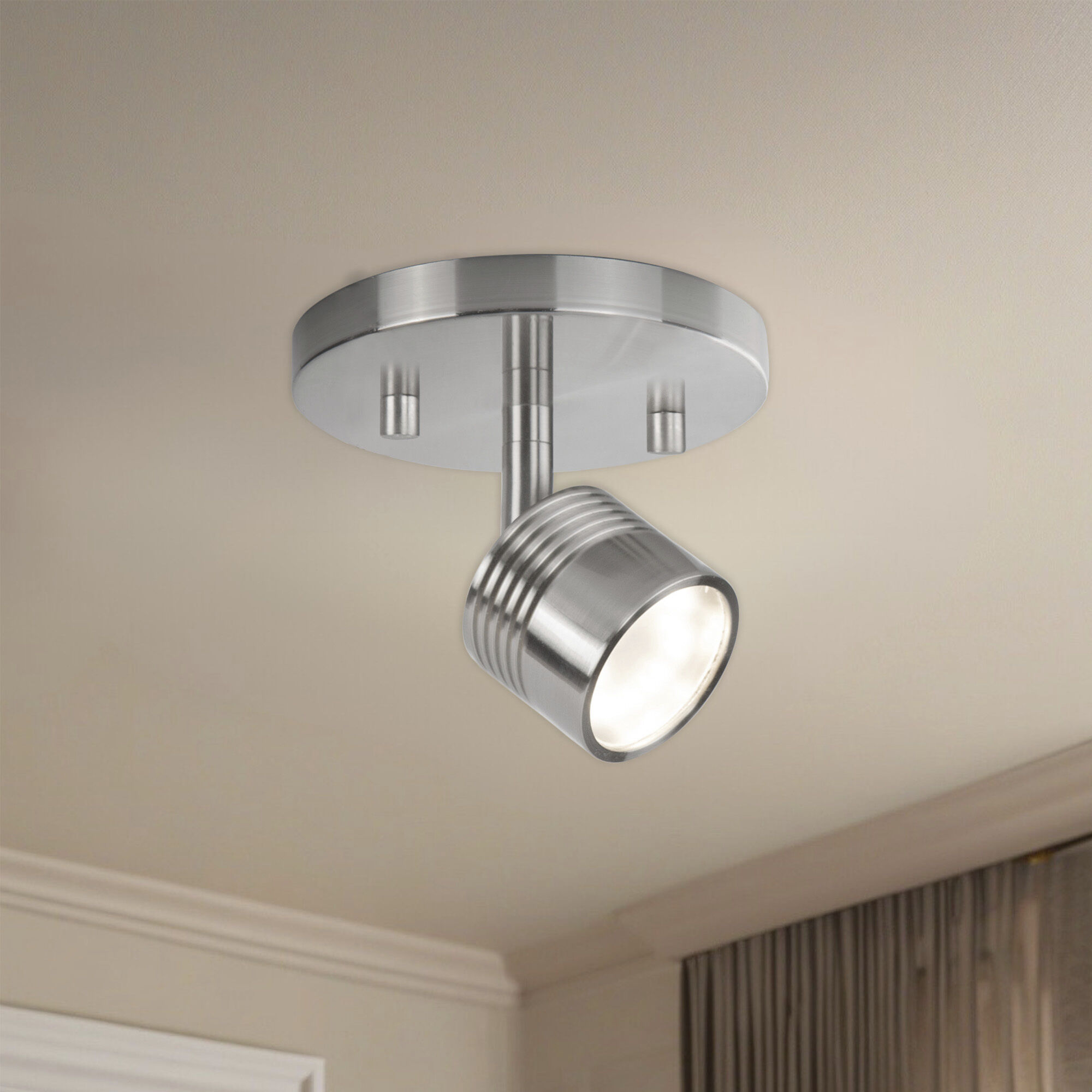 Lyra 1 Light 120V Brushed Nickel Track Light Ceiling Light