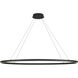 Ovale Linear Pendant Ceiling Light in Black