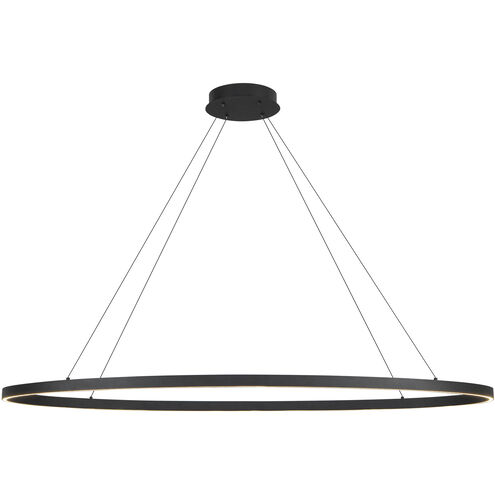 Ovale Linear Pendant Ceiling Light in Black