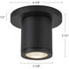 Nordic LED 4.38 inch Black Exterior Ceiling