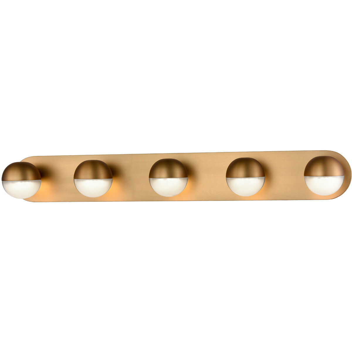 Pluto LED 37 inch Brass Vanity Light Wall Light in Vintage Brass