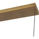 Drift 45 inch Vintage Brass Linear Pendant Ceiling Light