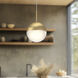 Pluto LED 4 inch Brushed Gold Pendant Ceiling Light
