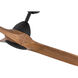 Baylor 60 inch Matte Black and Natural Wood Ceiling Fan