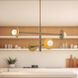 Elixir LED 22.13 inch Brushed Gold Chandelier Ceiling Light