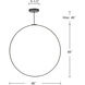 Cirque LED 48 inch Black Pendant Ceiling Light