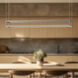 Plaza Linear Pendant Ceiling Light in Brushed Nickel