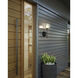 Claremont LED 13 inch Black Exterior Wall in Clear Ribbed Glass