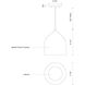 Helena 1 Light 7.88 inch White and Silver Pendant Ceiling Light
