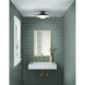 Cruz LED 15 inch Metal - Black and White Flush Mount Ceiling Light in Spun Aluminum Shade
