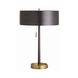 Violetta 23 inch 40 watt Matte Black/Antique Brass Table Lamp Portable Light