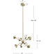 Geode LED 25 inch Brushed Gold Chandelier Ceiling Light