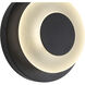 Stephord Black Exterior Wall Sconce in Frosted Glass