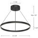 Cerchio LED 23.63 inch Black Pendant Ceiling Light