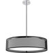 Dalton LED 20 inch Black Organza Pendant Ceiling Light in Organza Shade
