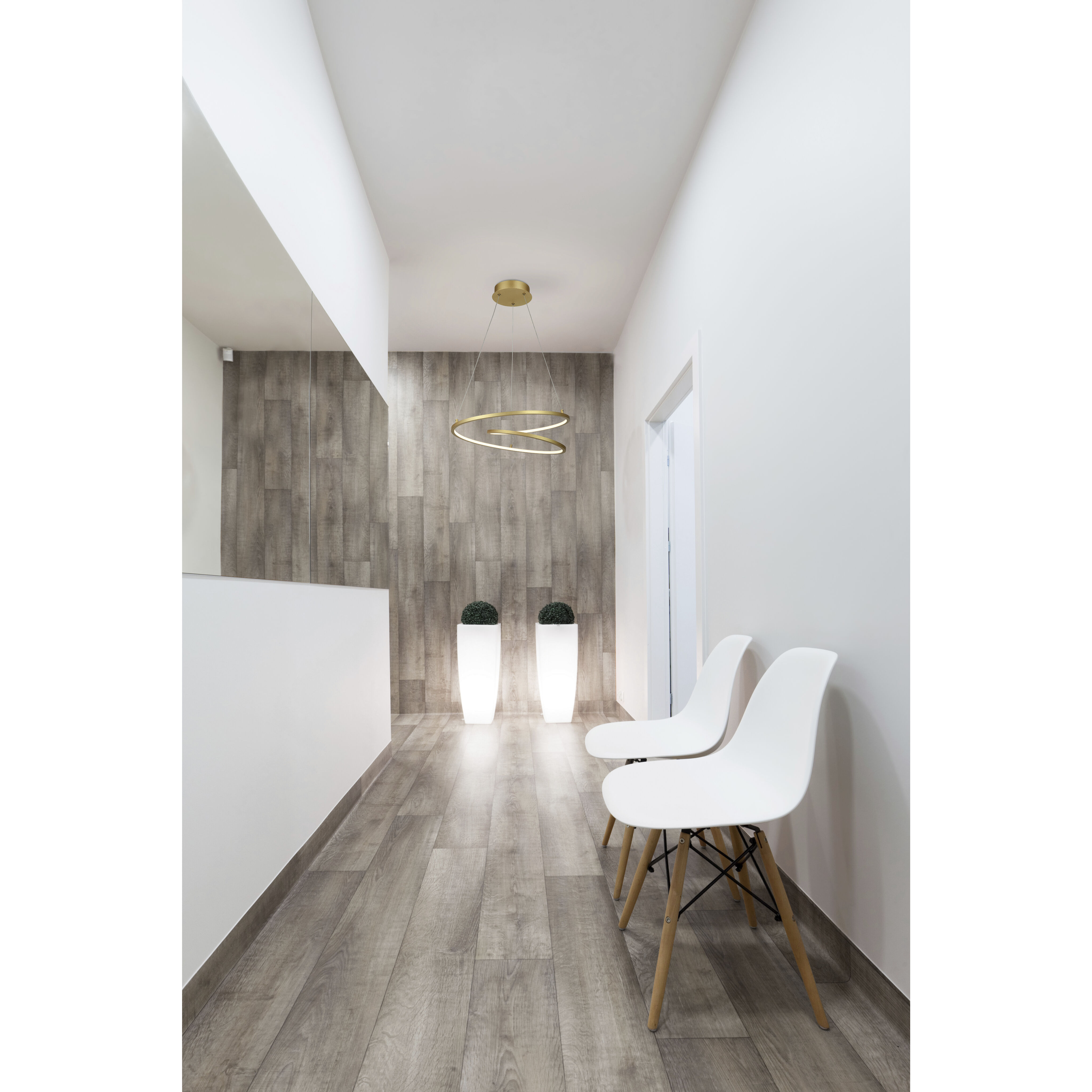 Twist Pendant Ceiling Light in Antique Brass