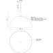 Archibald 1 Light 31.5 inch White With Gold Detail Pendant Ceiling Light
