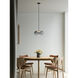 Trinity LED 14.25 inch Black Pendant Ceiling Light in Smoked Glass