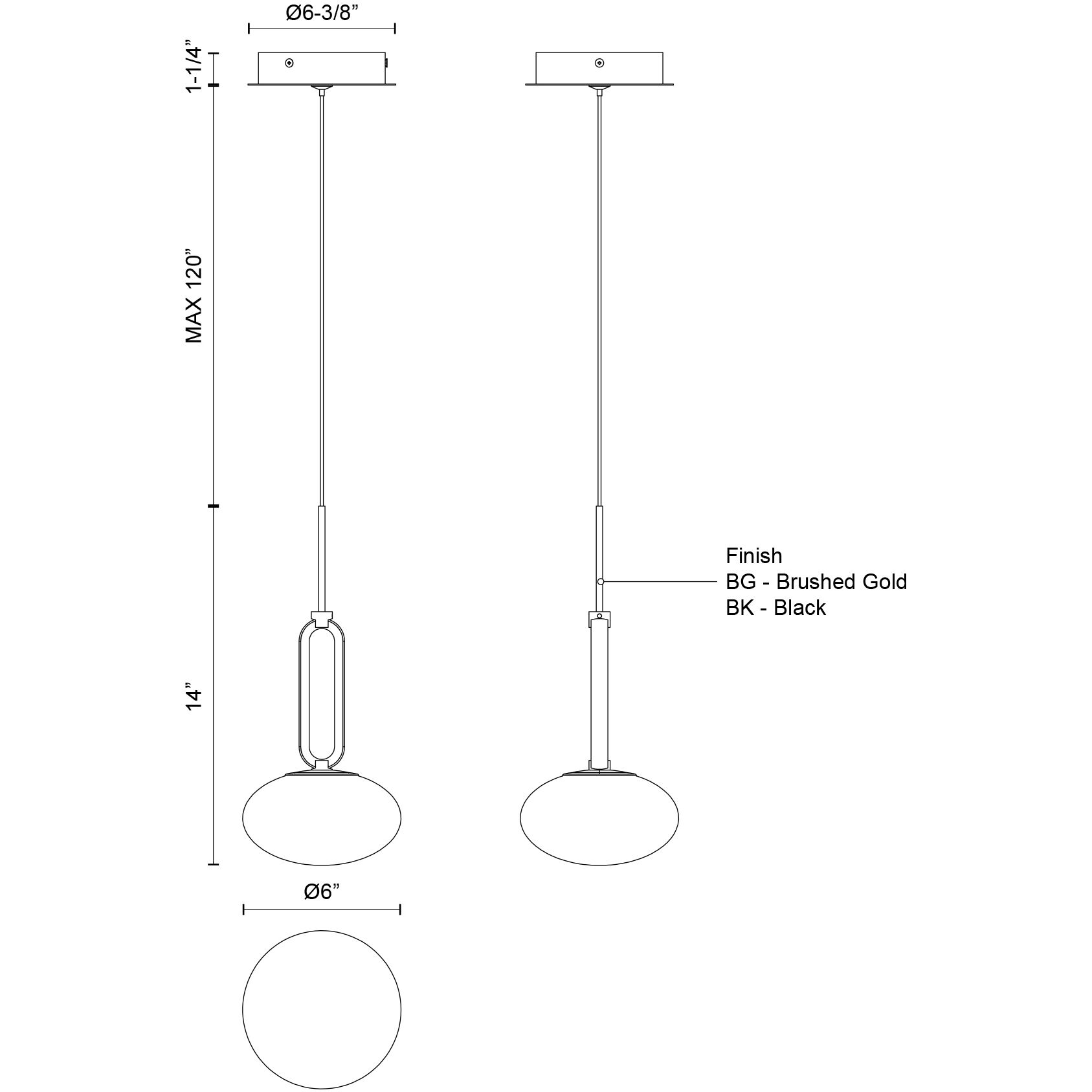 Tavira Pendant Ceiling Light in Brushed Gold