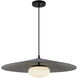 Cruz Pendant Ceiling Light in Felt - Gray, Felt Shade