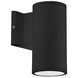 Nordic LED 7 inch Black Exterior Wall Sconce